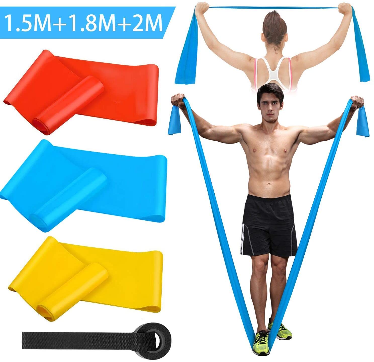 Crossfit Accessories - أربطة اللياقة البدنية المرنة 3 قطعة